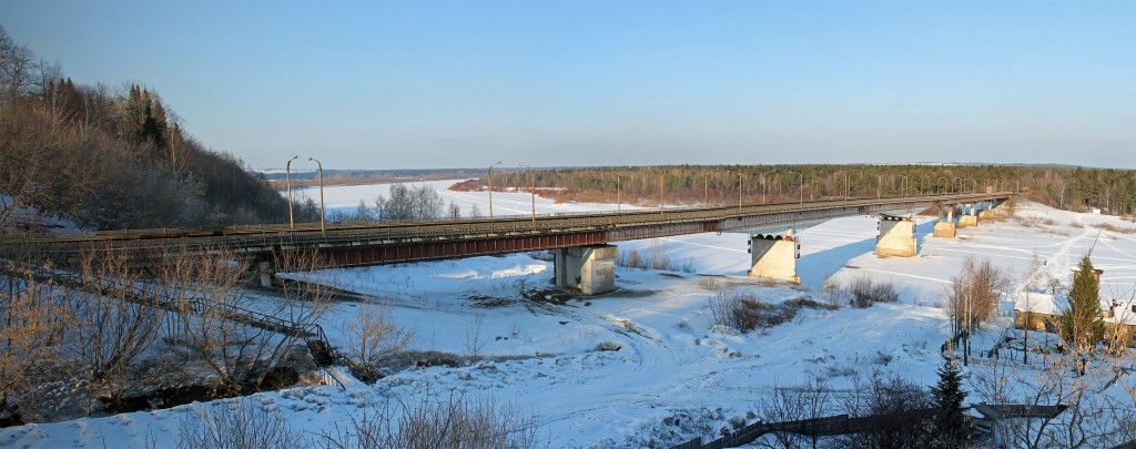 Панорама реки Вятка с набережной Слободского.