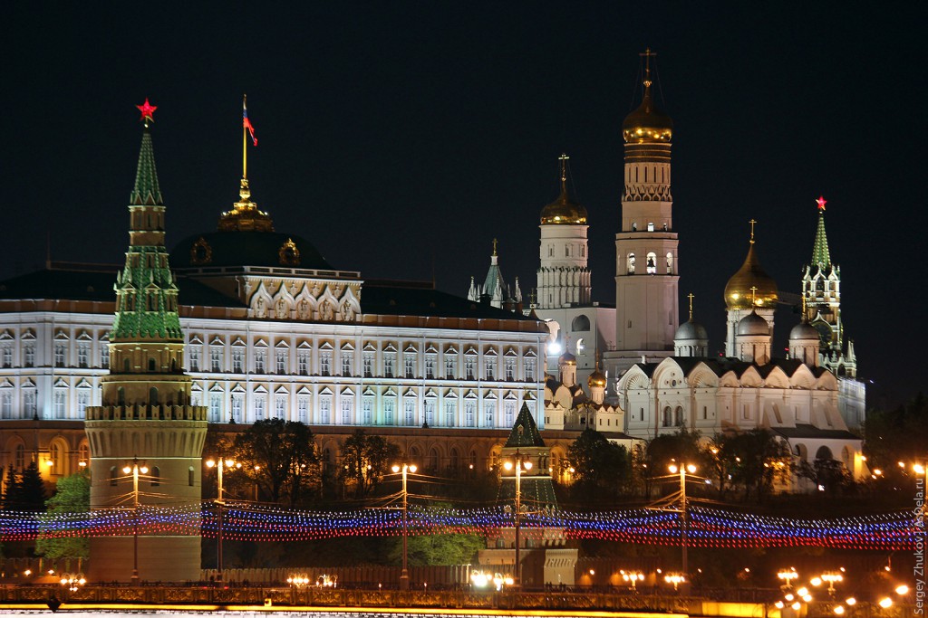 Ночной Московский Кремль.
